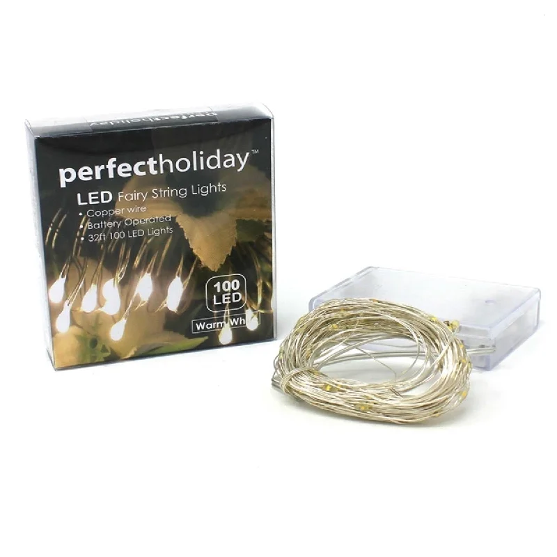 Camping hiking trail bursts-100 LED CPPR CVR WIRE STRNG LT