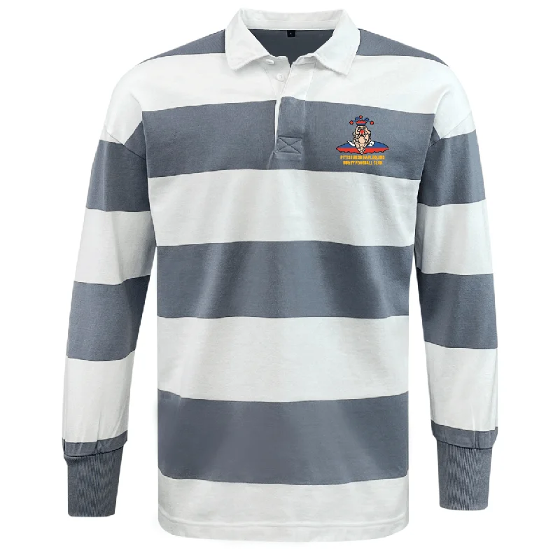 Camping hiking gear pulse-Pittsburgh Harlequins Rugby Classic Long Sleeve Hooped Rugby Jersey