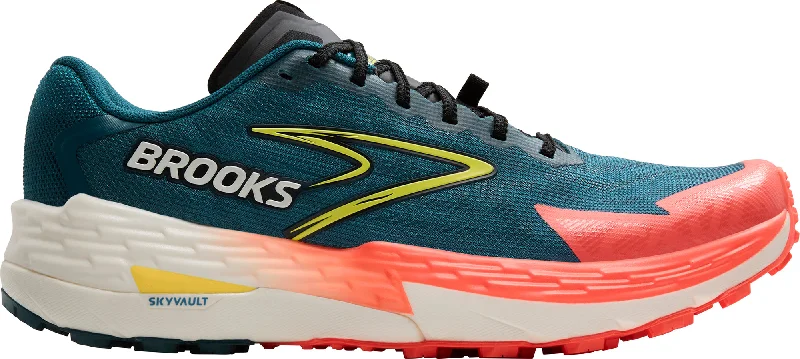 Camping hiking trail rush-Brooks Catamount 4 Mens Trail Running Shoes - Blue