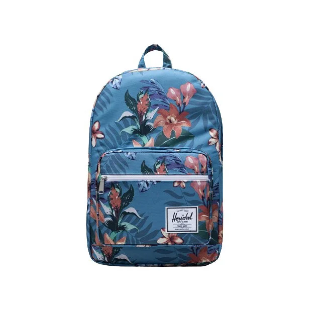 Camping hiking trail raw-Herschel Unisex Summer Floral Heaven Blue Pop Quiz Backpack - 10011-03894-OS