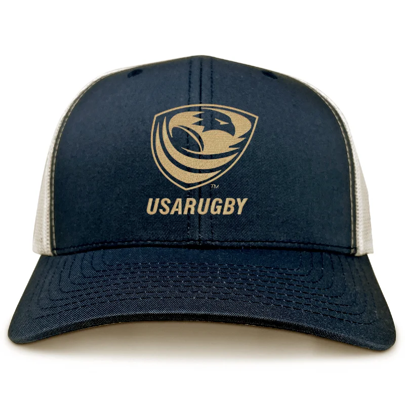 Camping hiking trail lull-USA Rugby Bronze Eco Trucker Hat