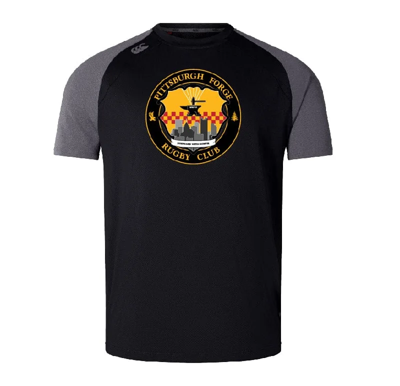 Camping hiking trail valley-Pittsburgh Forge Elite Training Tee by Canterbury