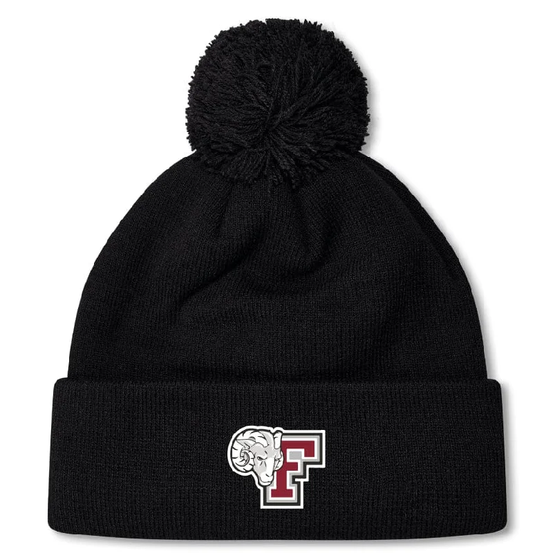 Camping hiking trail lanes-Fordham University Pom Pom Beanie by Canterbury