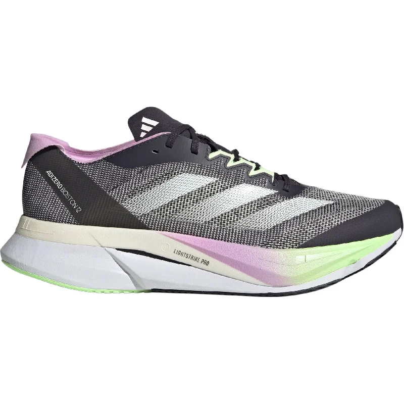 Camping hiking gear edge-adidas Adizero Boston 12 Mens Running Shoes - Grey