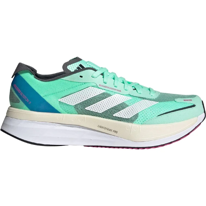 Camping hiking nature wave-adidas Adizero Boston 11 Mens Running Shoes - Green