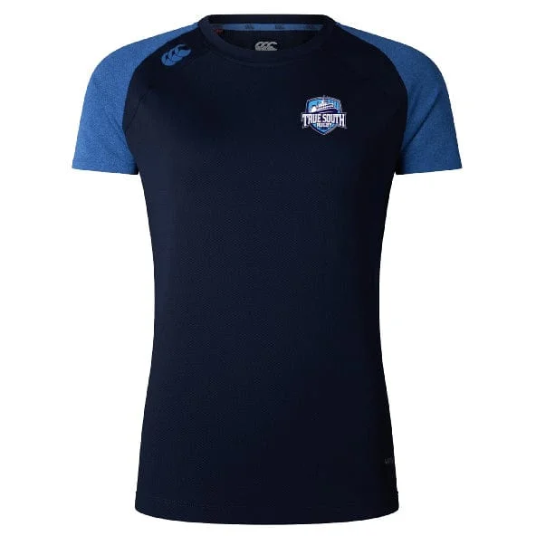 Camping hiking trail float-True South Rugby Union Women's Elite Training Tee by Canterbury