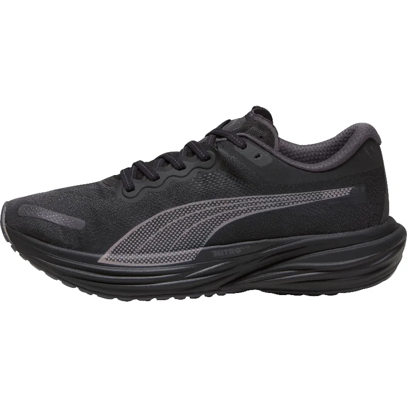 Camping hiking gear beat-Puma Deviate Nitro 2 WTRepel Mens Running Shoes - Black