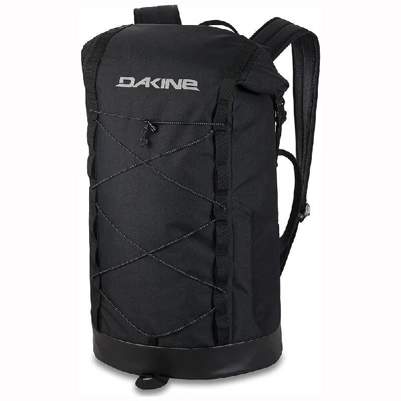 Camping hiking gear ruggedness-Dakine Unisex Black 35L Mission Surf Roll Top Backpack - 10003708-BLACK