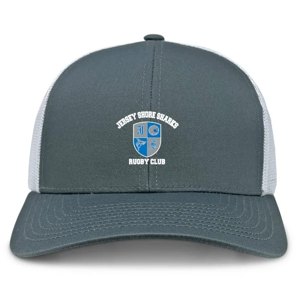 Camping hiking gear appeal-Jersey Shore Sharks Retro Trucker Cap