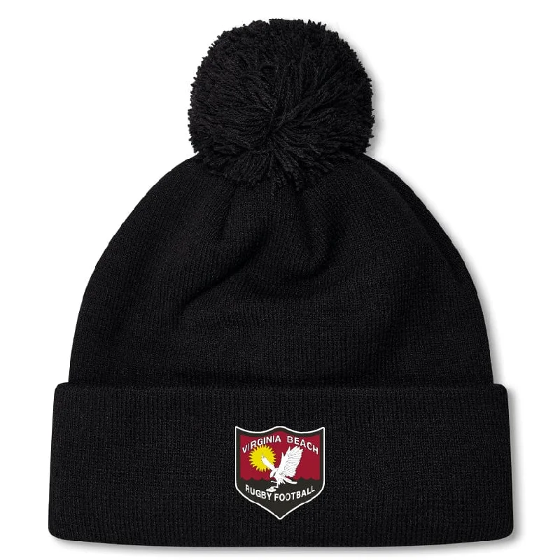 Camping hiking trail tide-Virginia Beach RFC Pom Pom Beanie by Canterbury