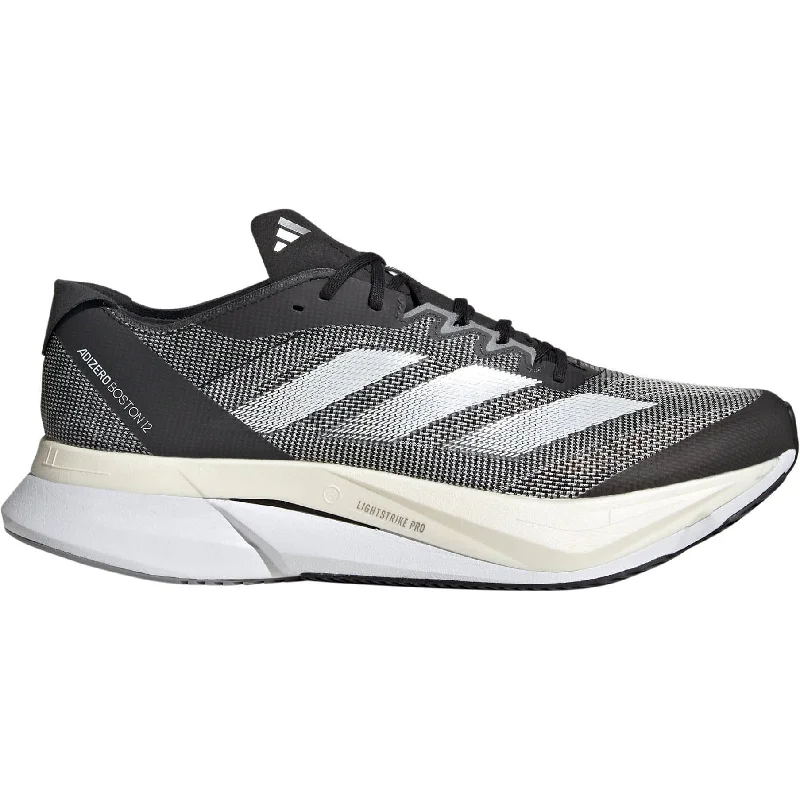 Camping hiking trail range-adidas Adizero Boston 12 Mens Running Shoes - Black