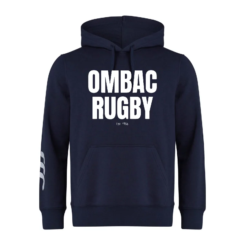 Camping hiking trail wild-OMBAC Rugby Club Hoodie by Canterbury