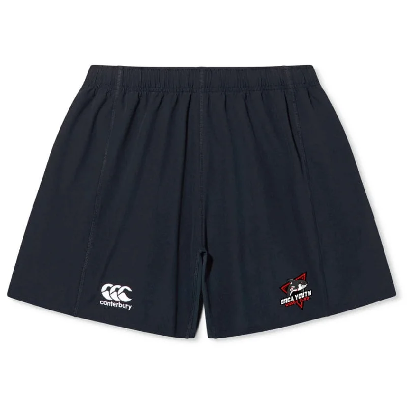 Camping hiking gear glow-Orca Youth Yokohama Short by Canterbury