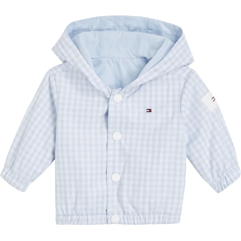 Camping hiking trail dense-Tommy Hilfiger Baby Reversible Gingham Jacket White / Blue Check