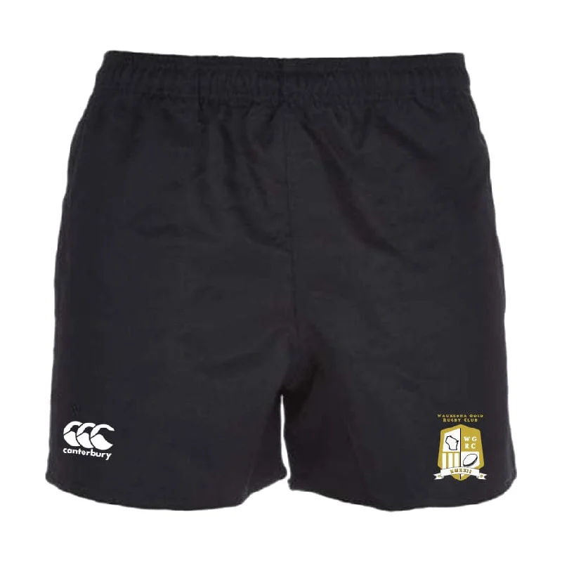 Camping hiking nature wave-Waukesha Gold Rugby Professional Polyester Rugby Short by Canterbury