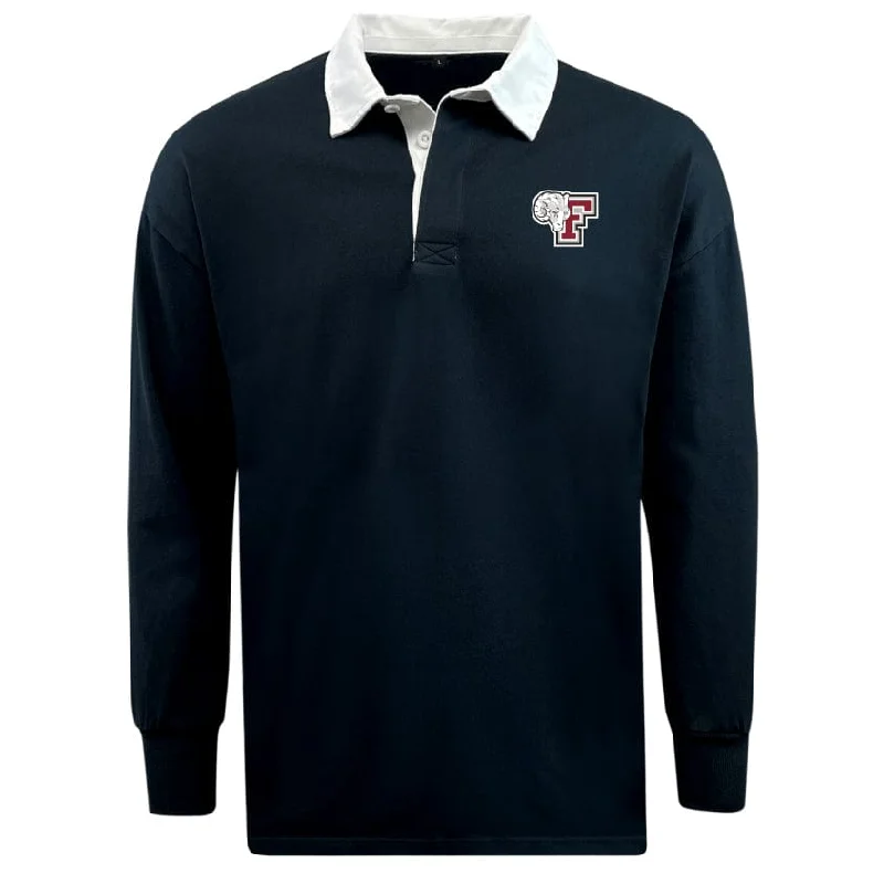 Camping hiking trail resilience-Fordham University Classic Long Sleeve Solid Rugby Jersey