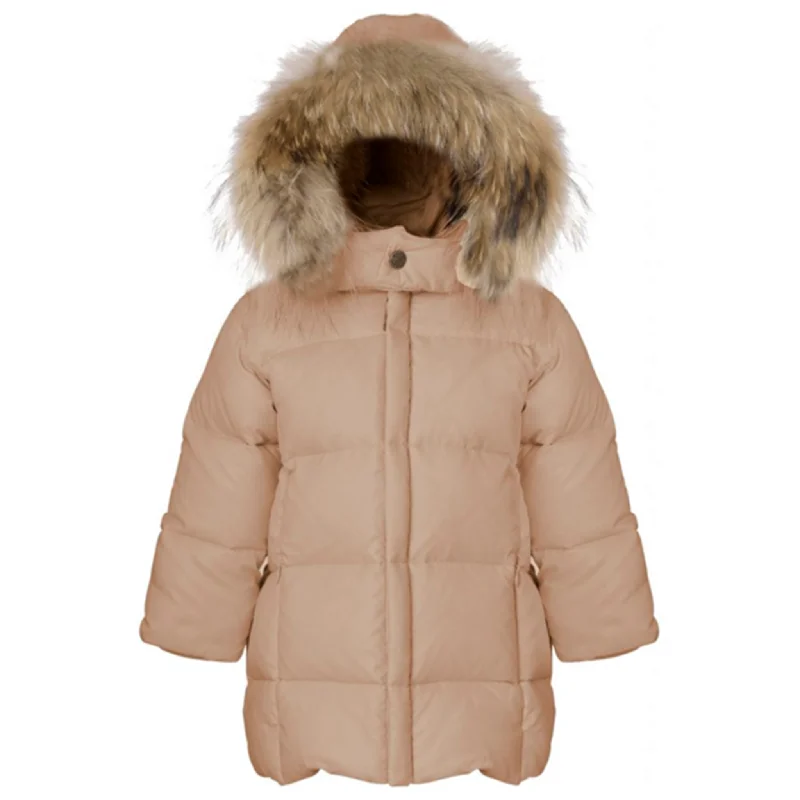 Camping hiking trail heal-Ver de Terre Featherlight Baby Girls Dunfrakke m. Pels Mahogany Rose