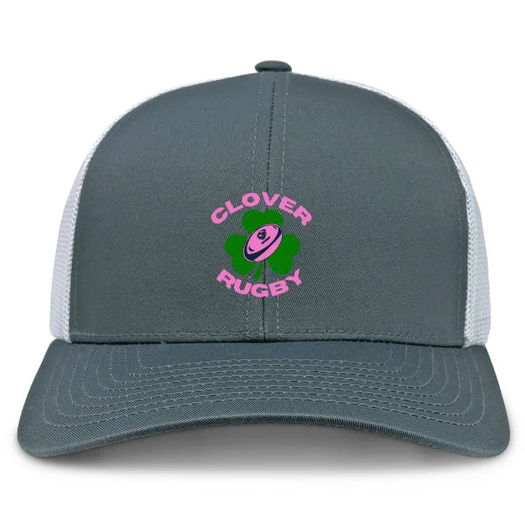 Camping hiking nature surge-Clover Girls Rugby Retro Trucker Cap