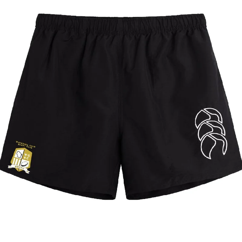 Camping hiking trail seam-Waukesha Gold Rugby Tactic Short by Canterbury