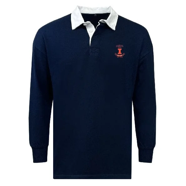 Camping hiking trail edge-Illinois RFC Classic Long Sleeve Solid Rugby Jersey