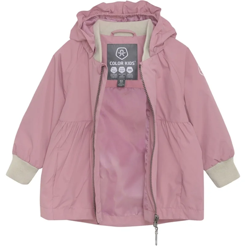 Camping hiking trail seam-Color Kids Jacket Foxglove