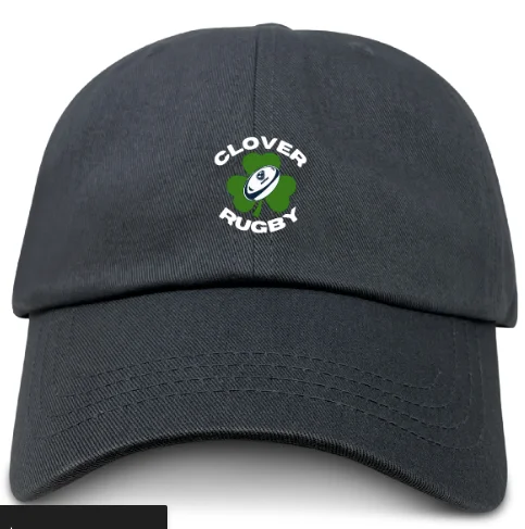 Camping hiking gear cheer-Clover Blue Eagles Rugby Adult Low-Profile Cotton Twill Dad Cap