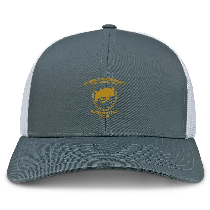 Camping hiking trail wide-St Edwards University RFC Retro Trucker Cap