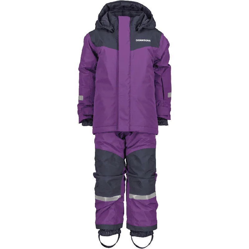 Camping hiking trail heights-Didriksons Royal Purple Skare Kids Set