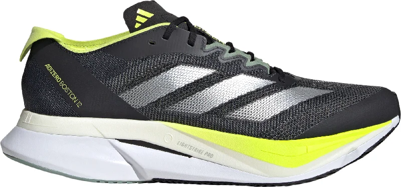 Camping hiking trail bright-adidas Adizero Boston 12 Mens Running Shoes - Black