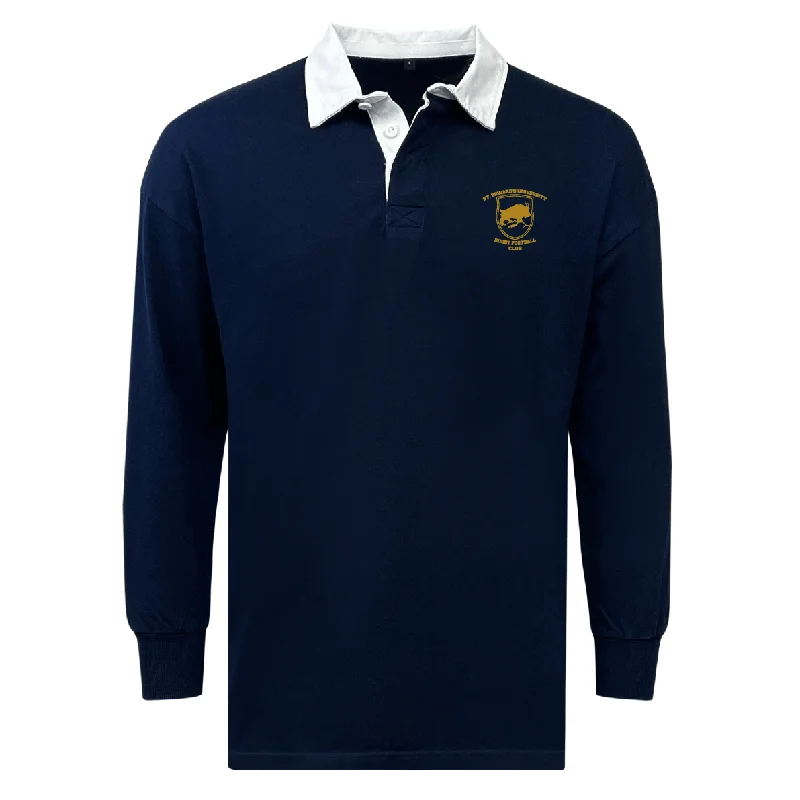 Camping hiking trail creek-St Edwards University RFC Classic Long Sleeve Solid Rugby Jersey