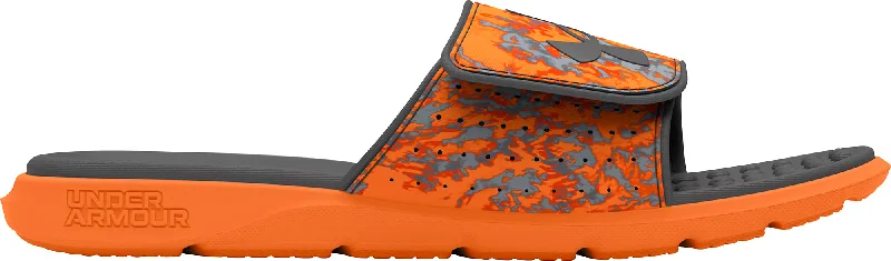 Camping hiking trek must-haves-Under Armour Ignite Pro Graphic Strap Sliders - Orange