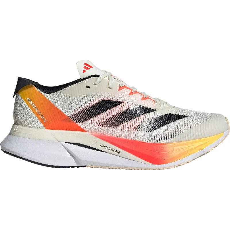 Camping hiking trail silence-adidas Adizero Boston 12 Mens Running Shoes - White