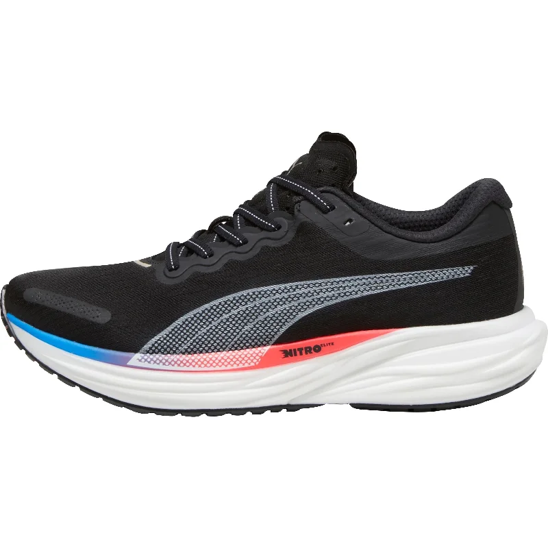 Camping hiking trail zone-Puma Deviate Nitro 2 Mens Running Shoes - Black