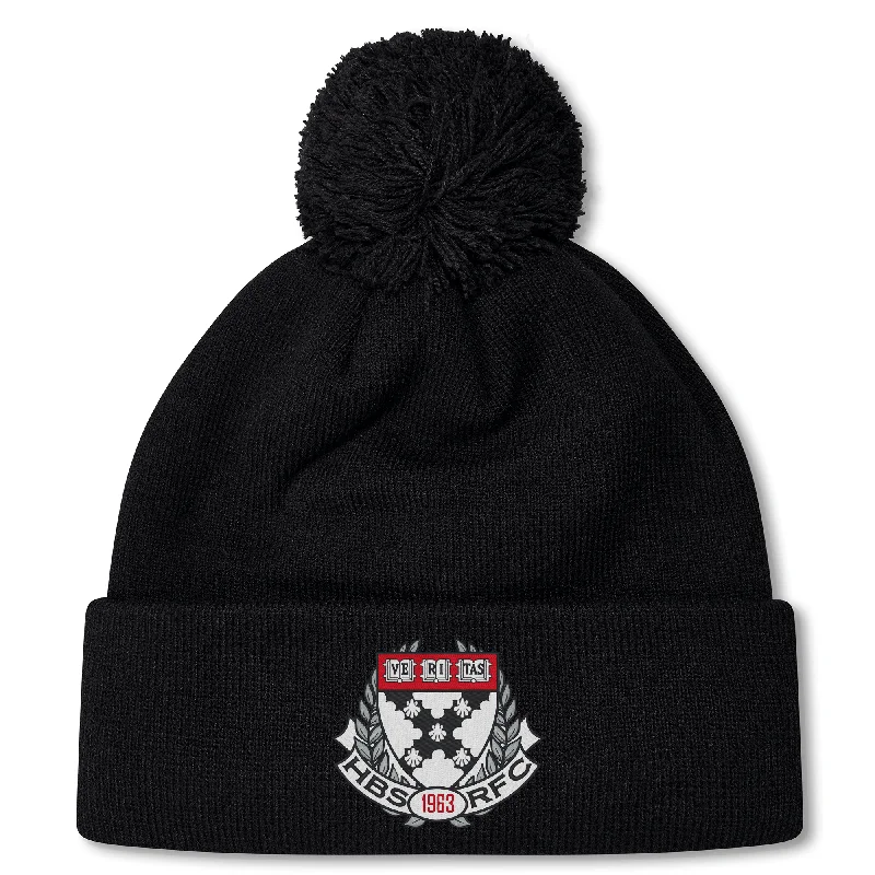 Camping hiking trail merge-Harvard Business School RFC Pom Pom Beanie by Canterbury