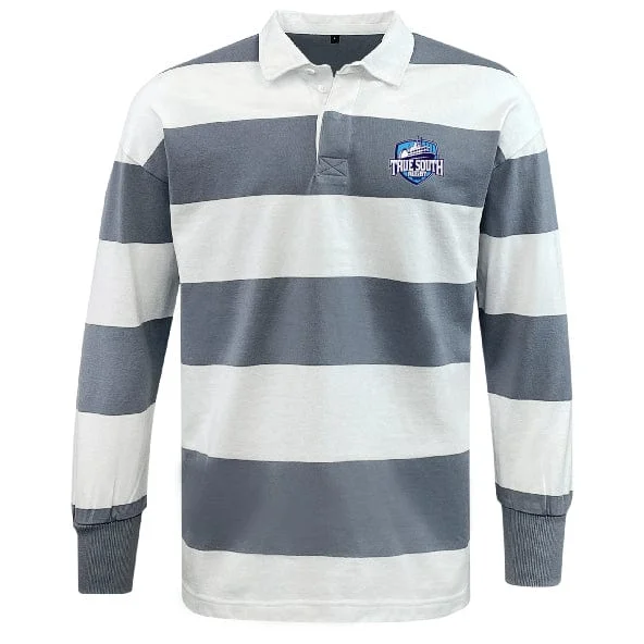 Camping hiking trail dive-True South Rugby Union Classic Long Sleeve Hooped Rugby Jersey