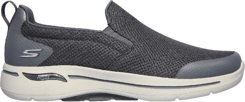 Camping hiking trail lift-Skechers GOWalk Arch Fit Togpatch Slip On Mens Walking Shoes - Grey