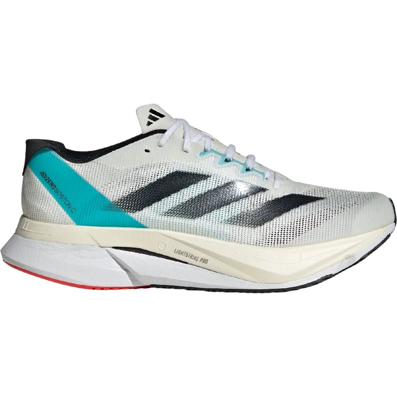 Camping hiking gear thrill-adidas Adizero Boston 12 Mens Running Shoes - White