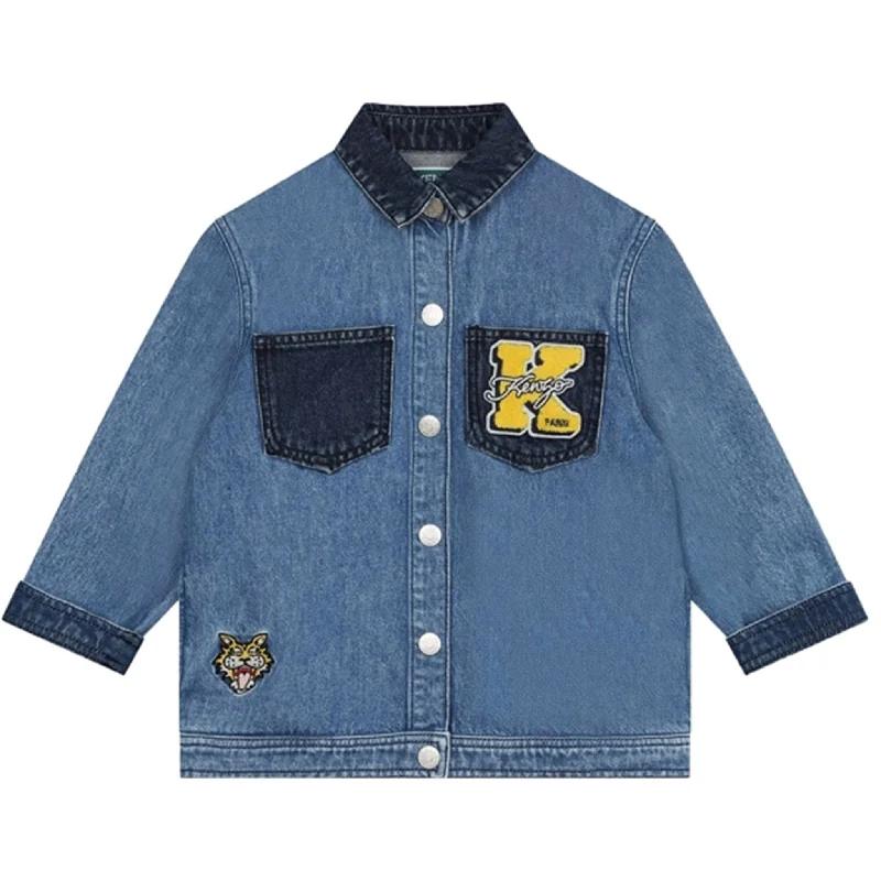 Camping hiking nature chill-Kenzo Bleach Denim Jacket