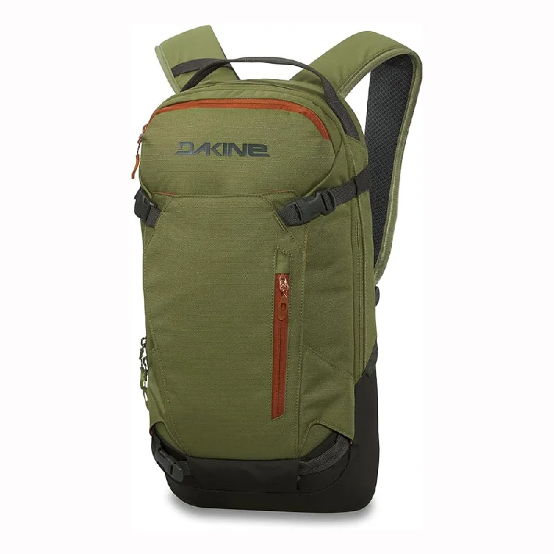 Camping hiking gear cheer-Dakine Unisex Utility Green 12L One Size Heli Pack Backpack - 10003261-UTILITYGREEN