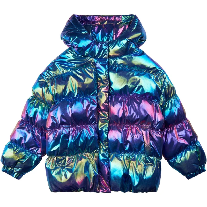 Camping hiking trail sheer-The New Metallic Lula Puffer Jacket