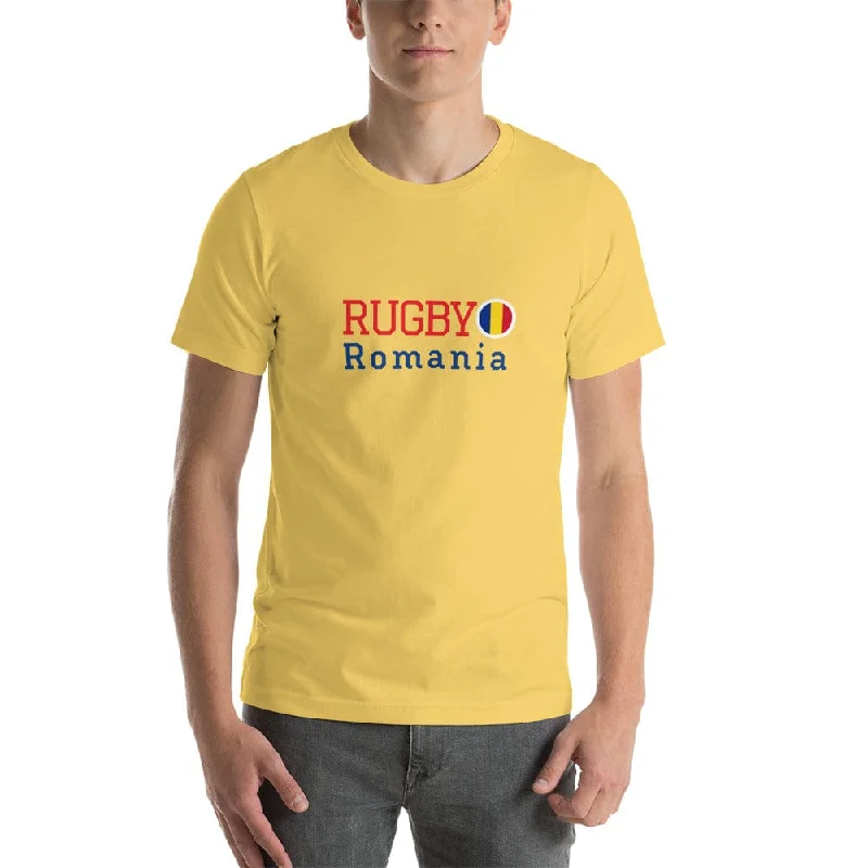 Camping hiking gear cheer-Romania Rugby Cotton T-Shirt