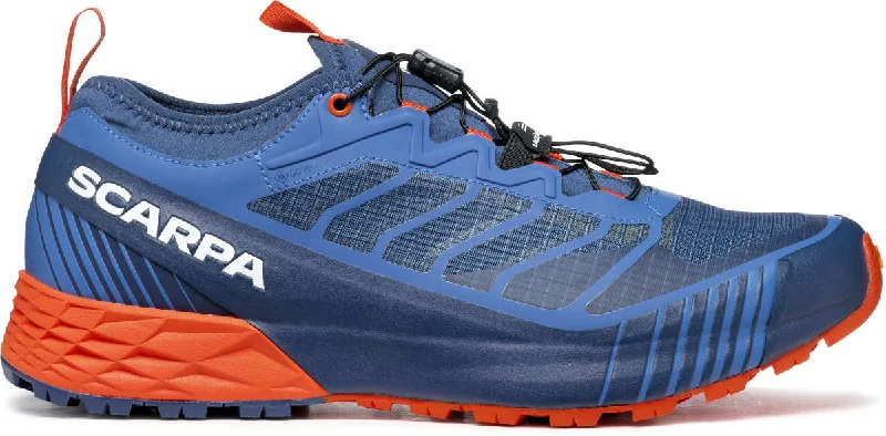 Camping hiking gear kick-Scarpa Ribelle Run GORE-TEX Mens Trail Running Shoes - Blue