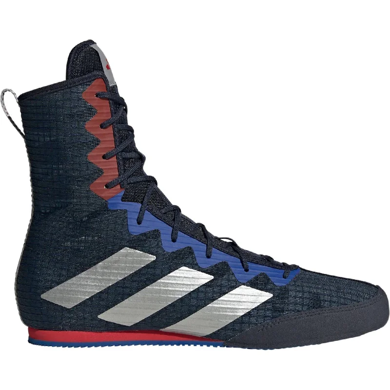 Camping hiking gear ruggedness-adidas Box Hog 4 Mens Boxing Shoes - Navy