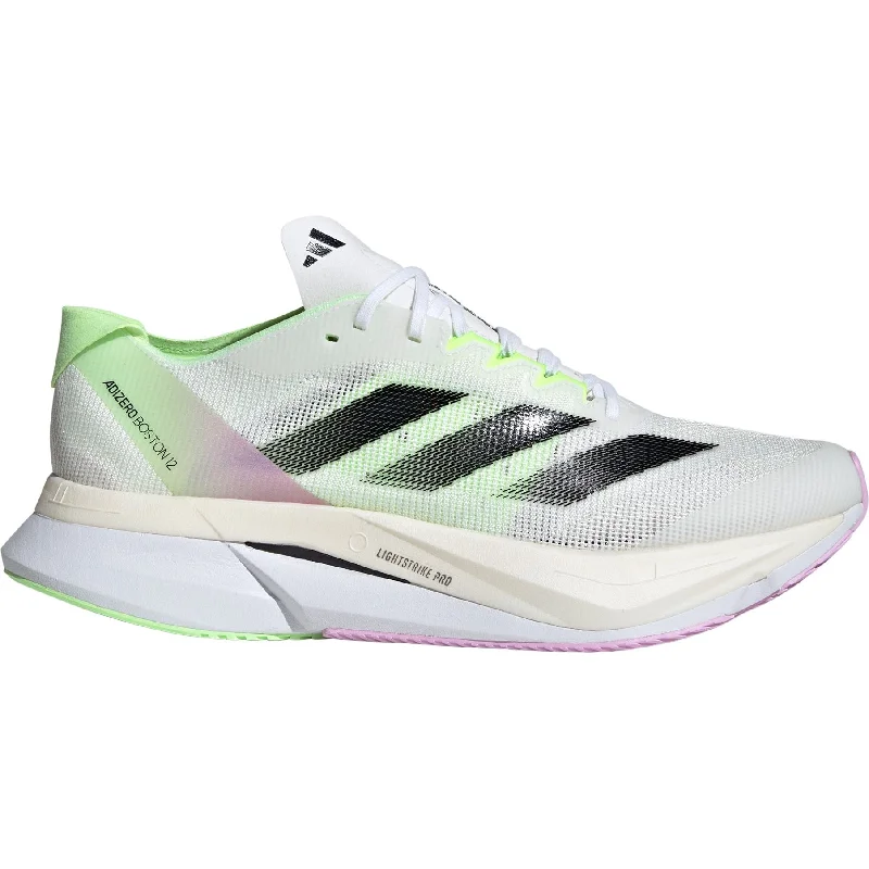 Camping hiking gear stars-adidas Adizero Boston 12 Mens Running Shoes - White