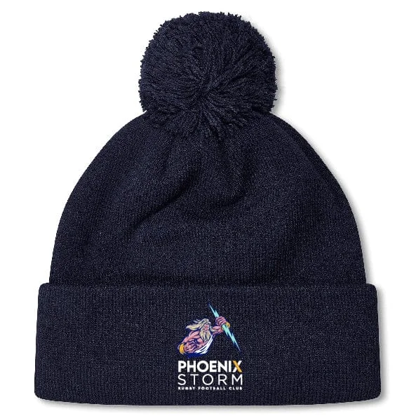 Camping hiking trail beams-Phoenix Storm RFC Pom Pom Beanie by Canterbury