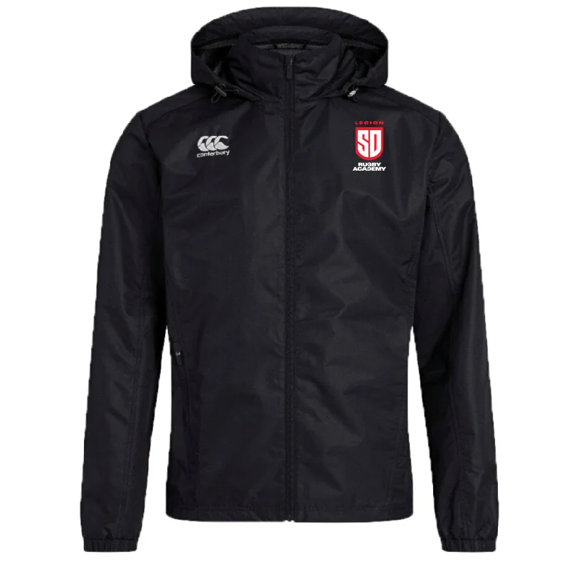 Camping hiking gear vibe-San Diego Legion Rugby Academy Club Vaposhield Full Zip Rain Jacket by Canterbury