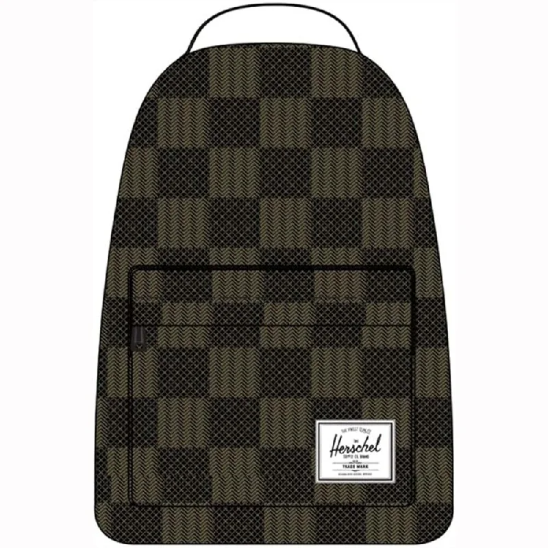 Camping hiking trail keen-Herschel Unisex Black Checkered Textile 3L Miller Backpack - 10789-04967-OS