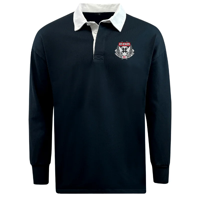 Camping hiking outdoor pulse-Harvard Business School RFC Classic Long Sleeve Solid Rugby Jersey