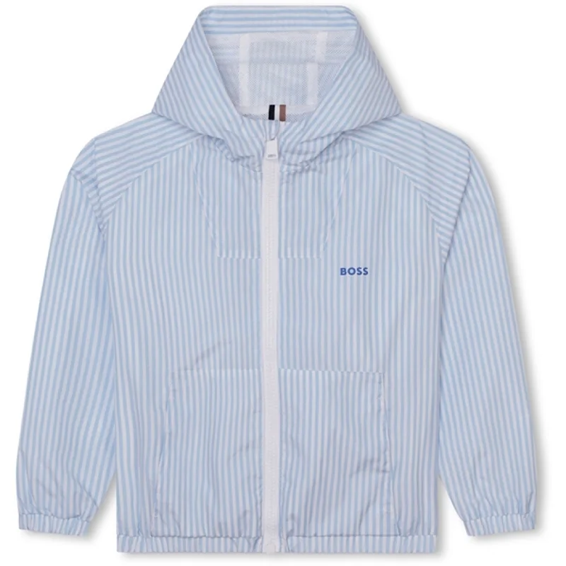 Camping hiking nature chill-Hugo Boss Pale Blue Hooded Jacket