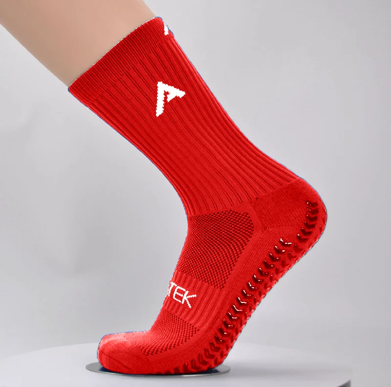 top-tier sports socks-ATEK 3.0 Grip - Red - Adult